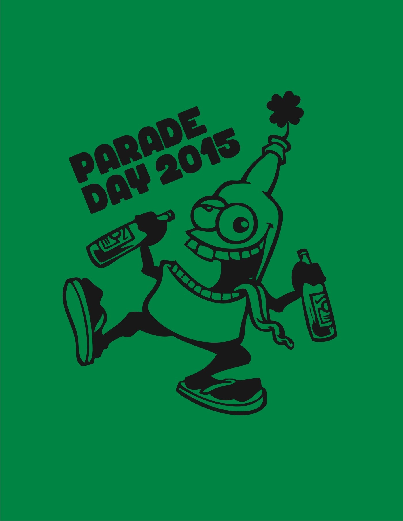 Parade Day St. Patricks Day Cartoon